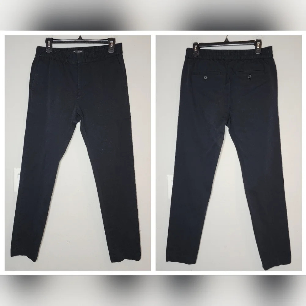 Banana Republic Small Tall Black Slim Lux Tapered Jean Stretch Waist